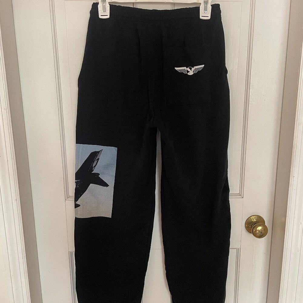 Playboy Big Bunny Aviation Wings N950PB Sweatpants - Black / S